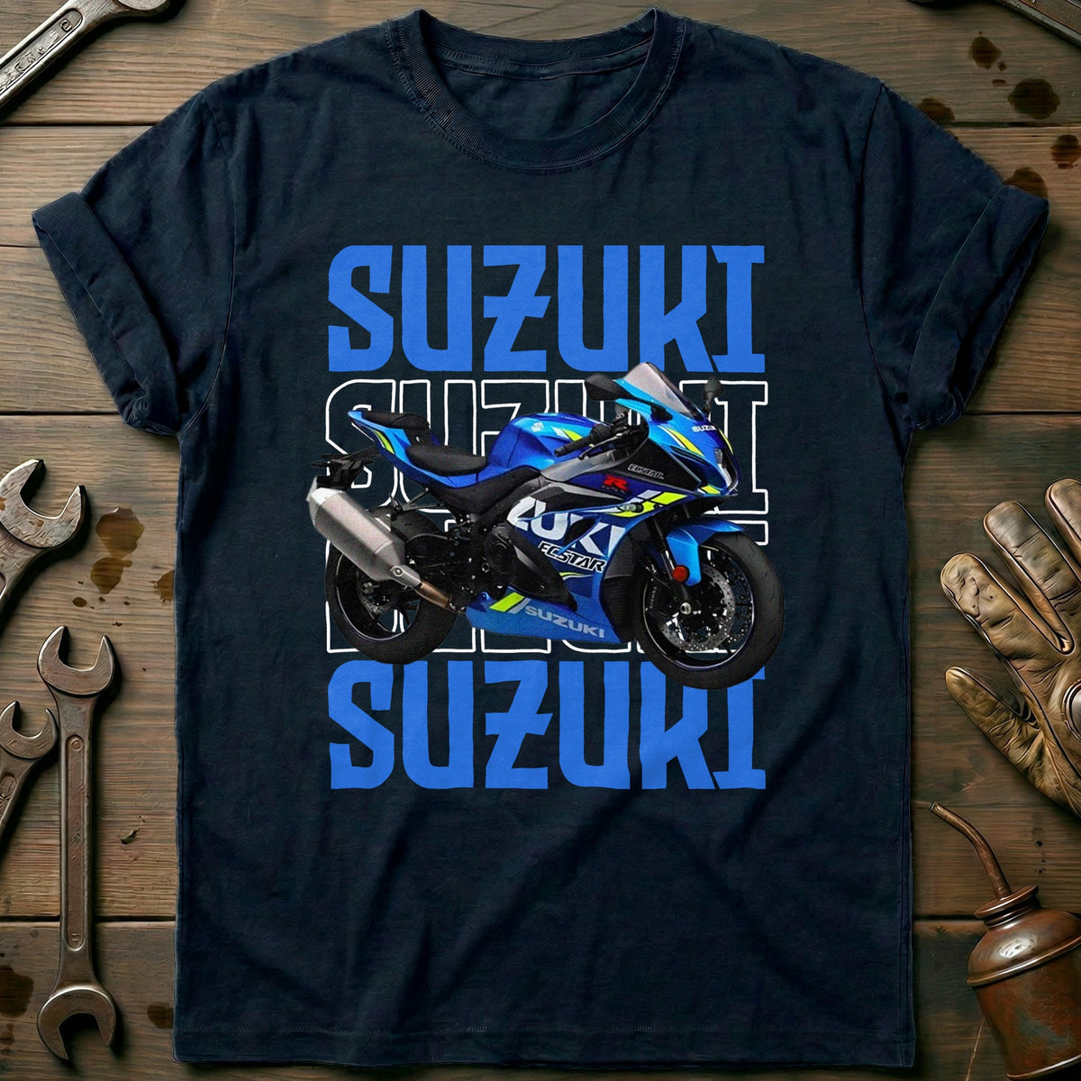 Navy - SUZUKI FONDO BLUE 028 T Shirt