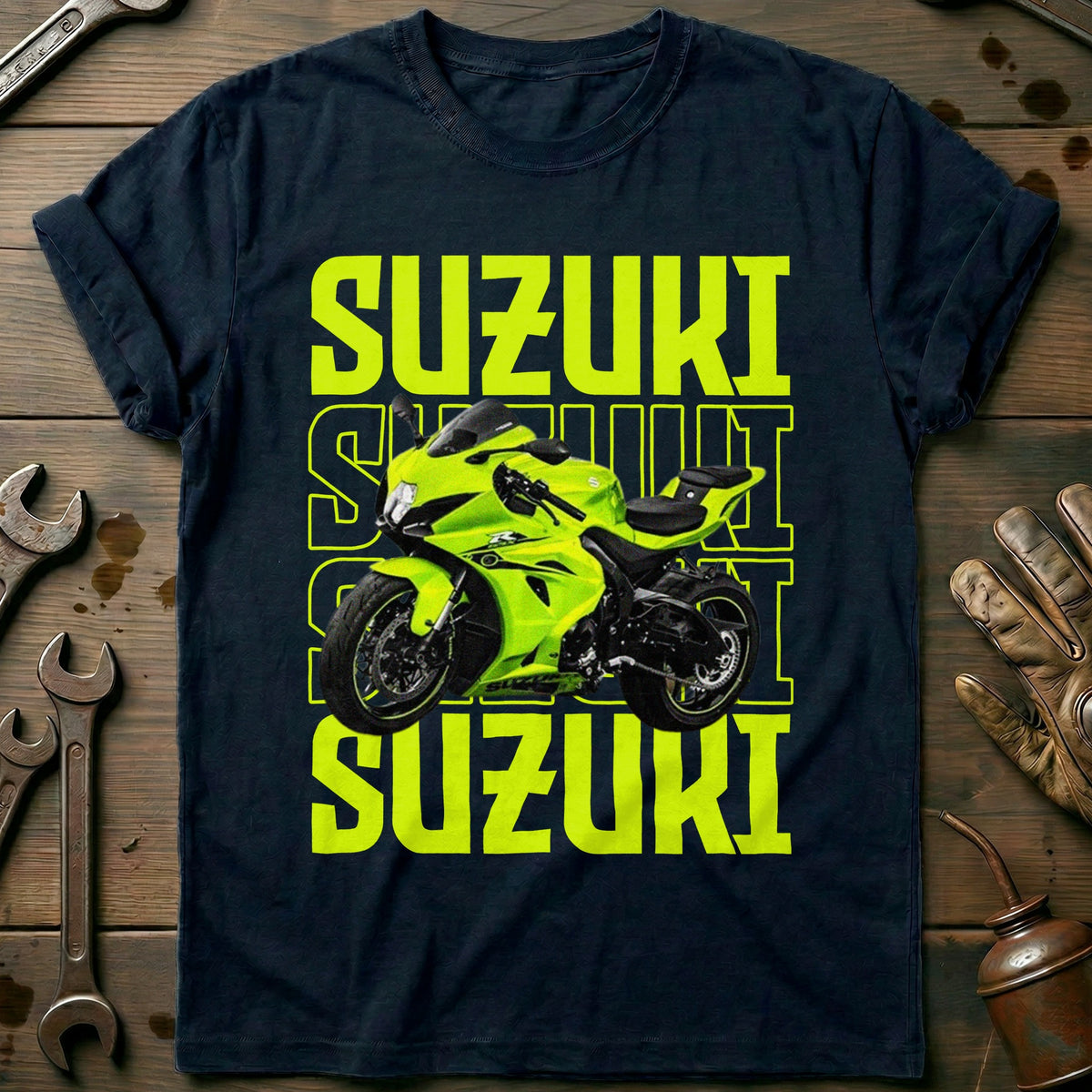 Navy - SUZUKI FONDO GREEN 028 T Shirt