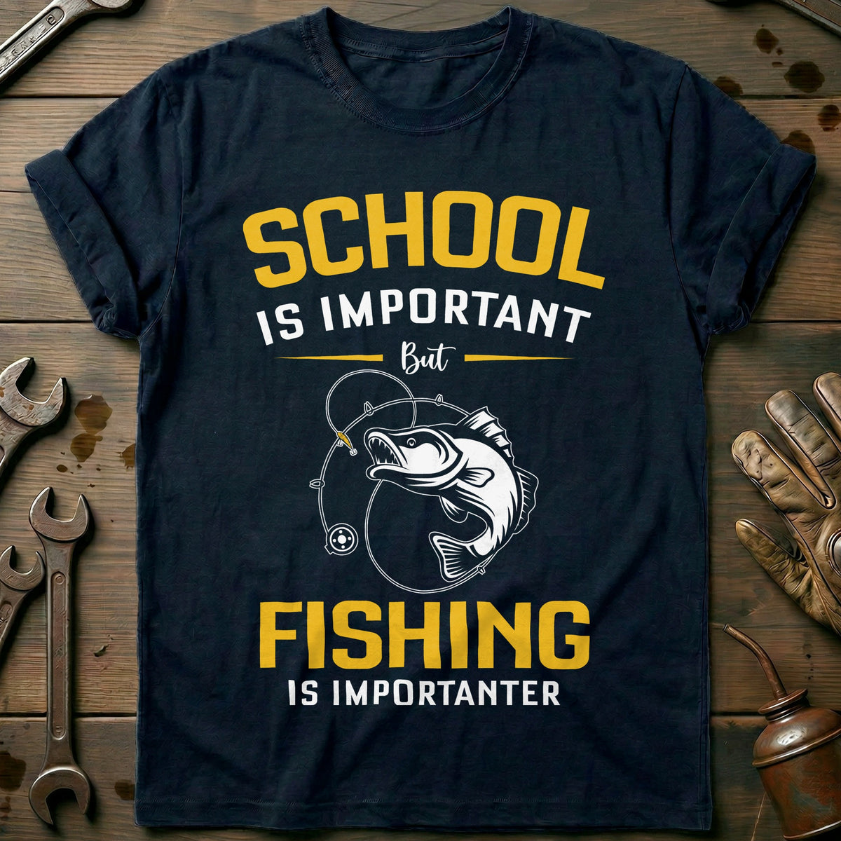 Navy - School Is Important 53 T Shirt