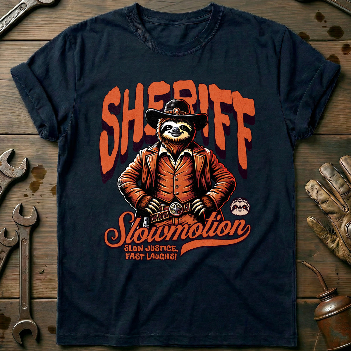 Navy - Sheriff Sloth - T-Shirt