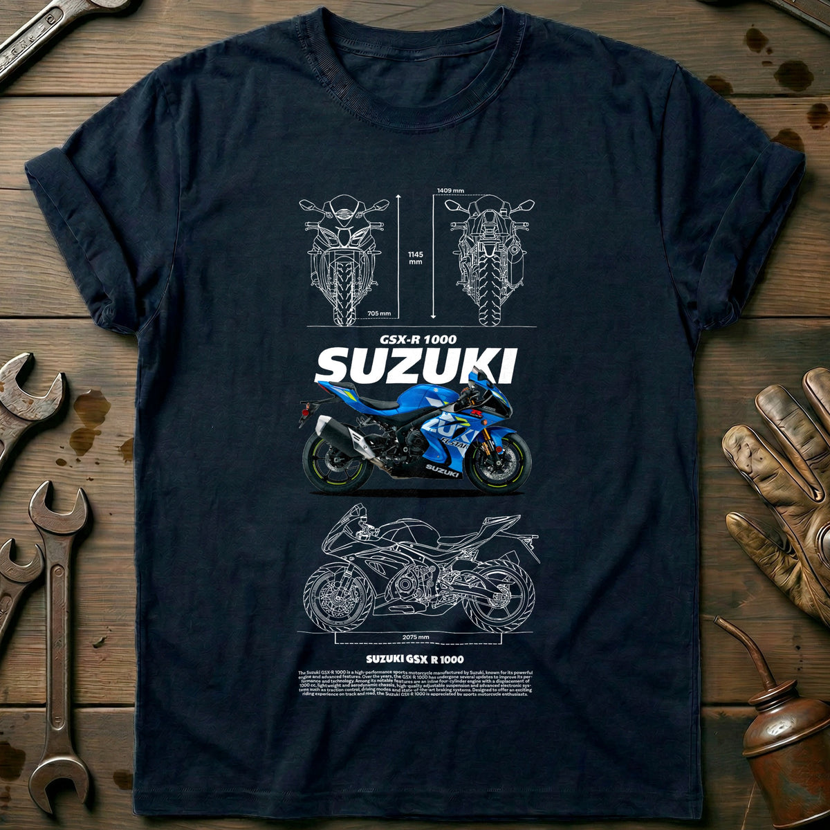 Navy - Suzuki GSX-R 1000 2 T Shirt