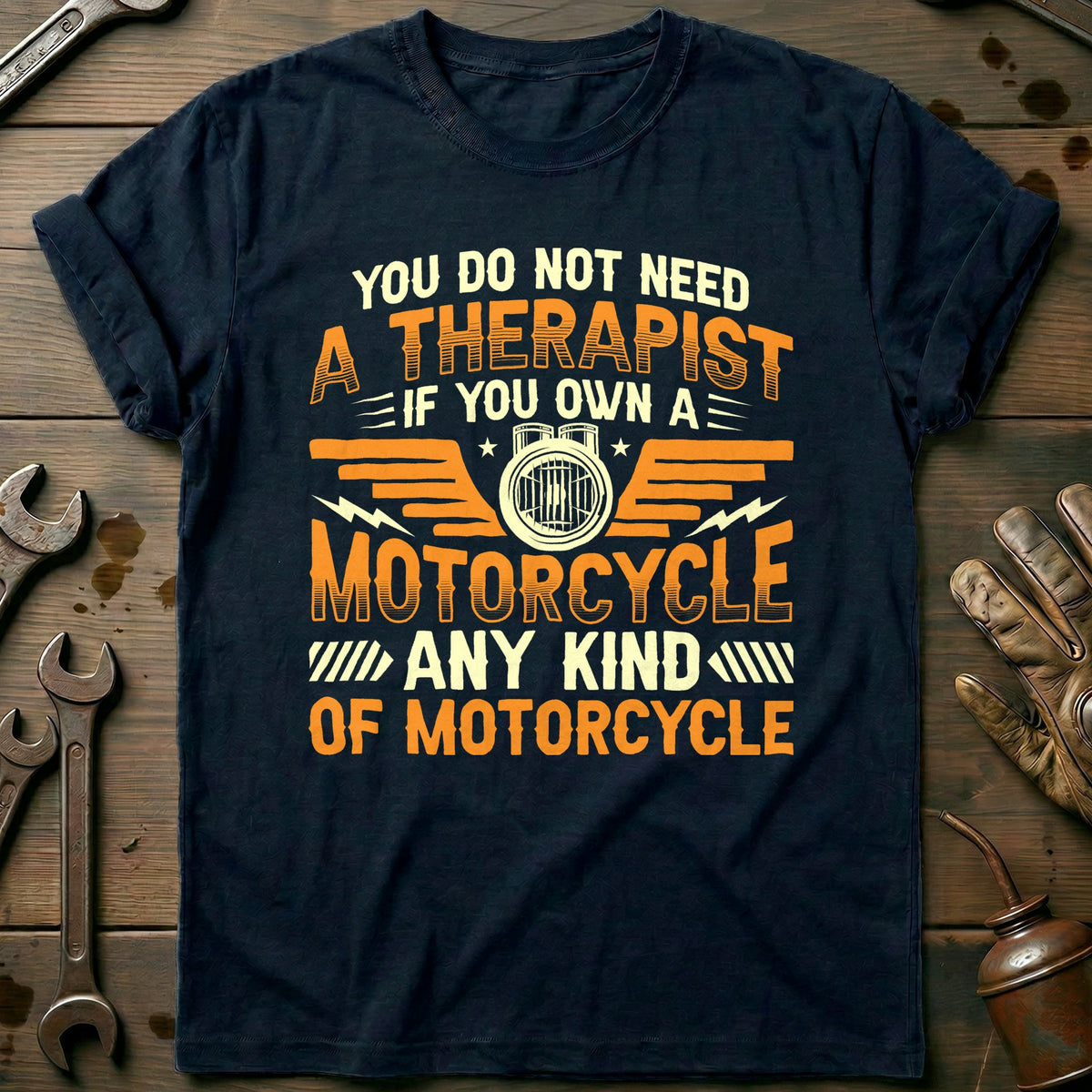 Navy - Therapist Wings - T-Shirt