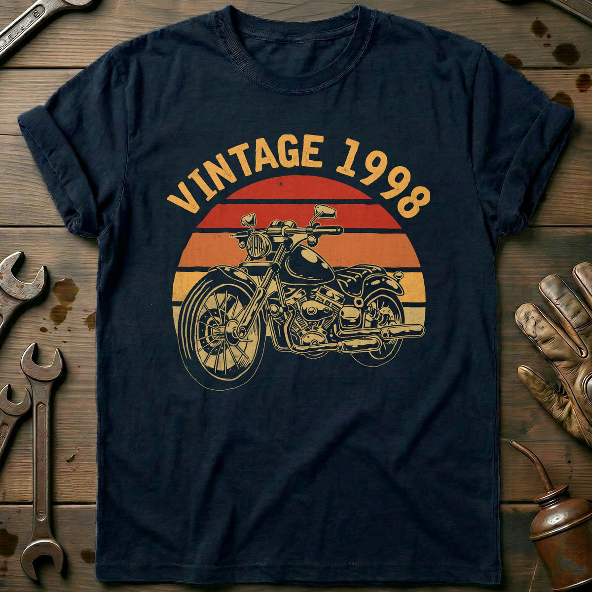 Navy - Vintage 1998 Bike T-Shirt