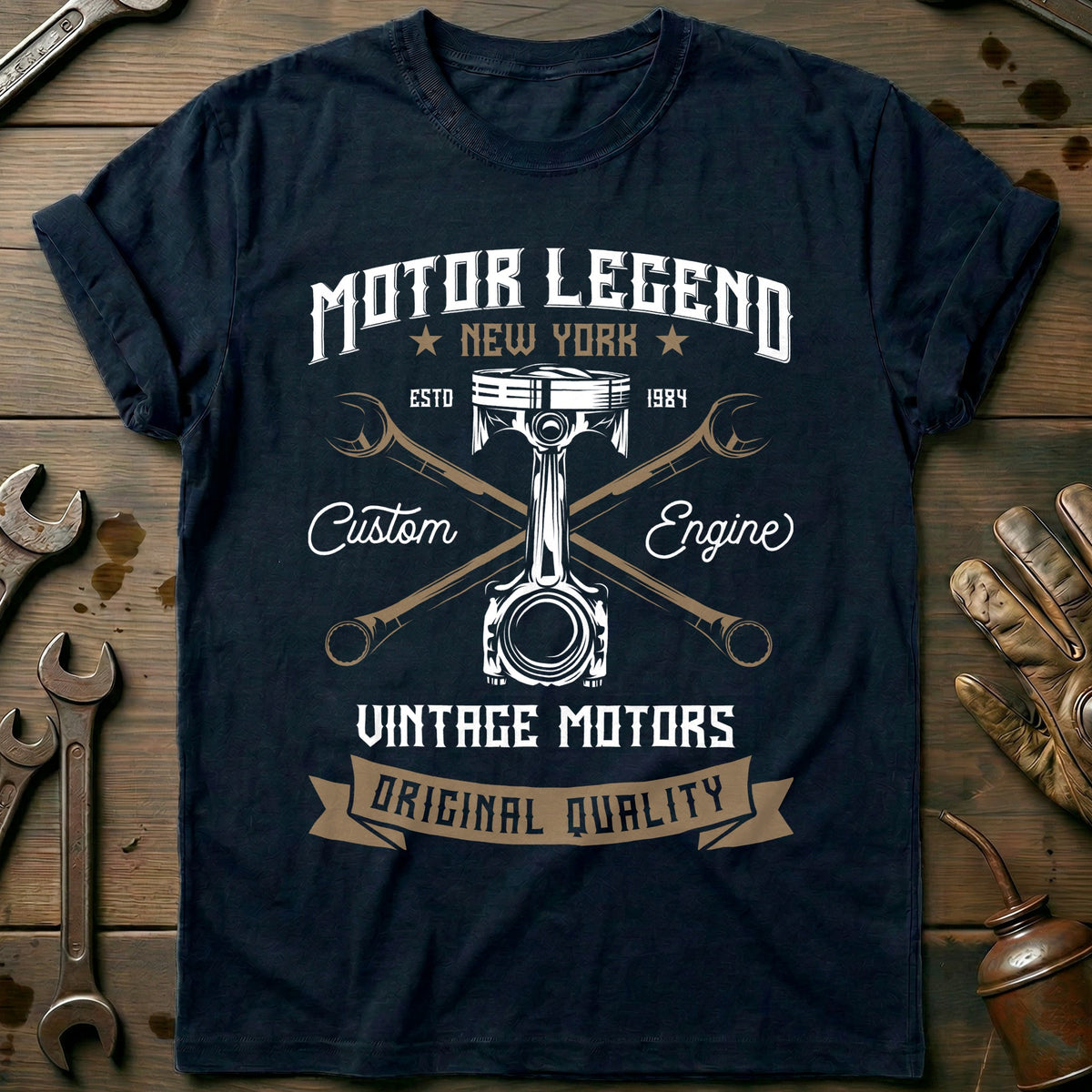 Navy - Vintage Motors 133 T-Shirt