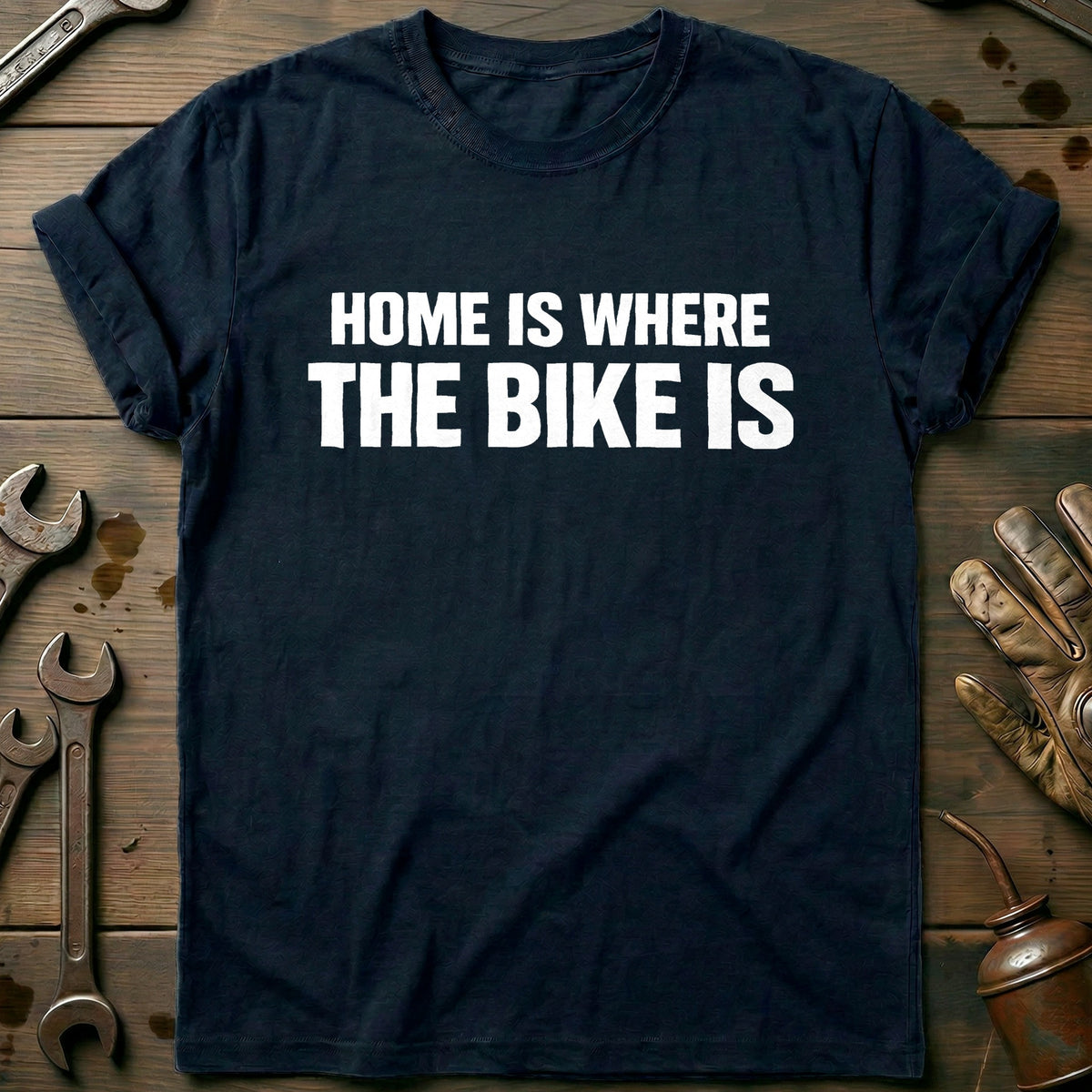 Navy - WHERE THE BIKE IS 026 T Shirt