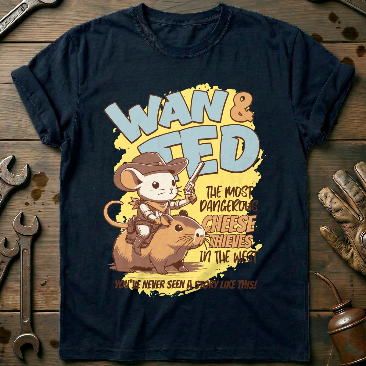 Navy - Wan and Ted - Two T-Shirt