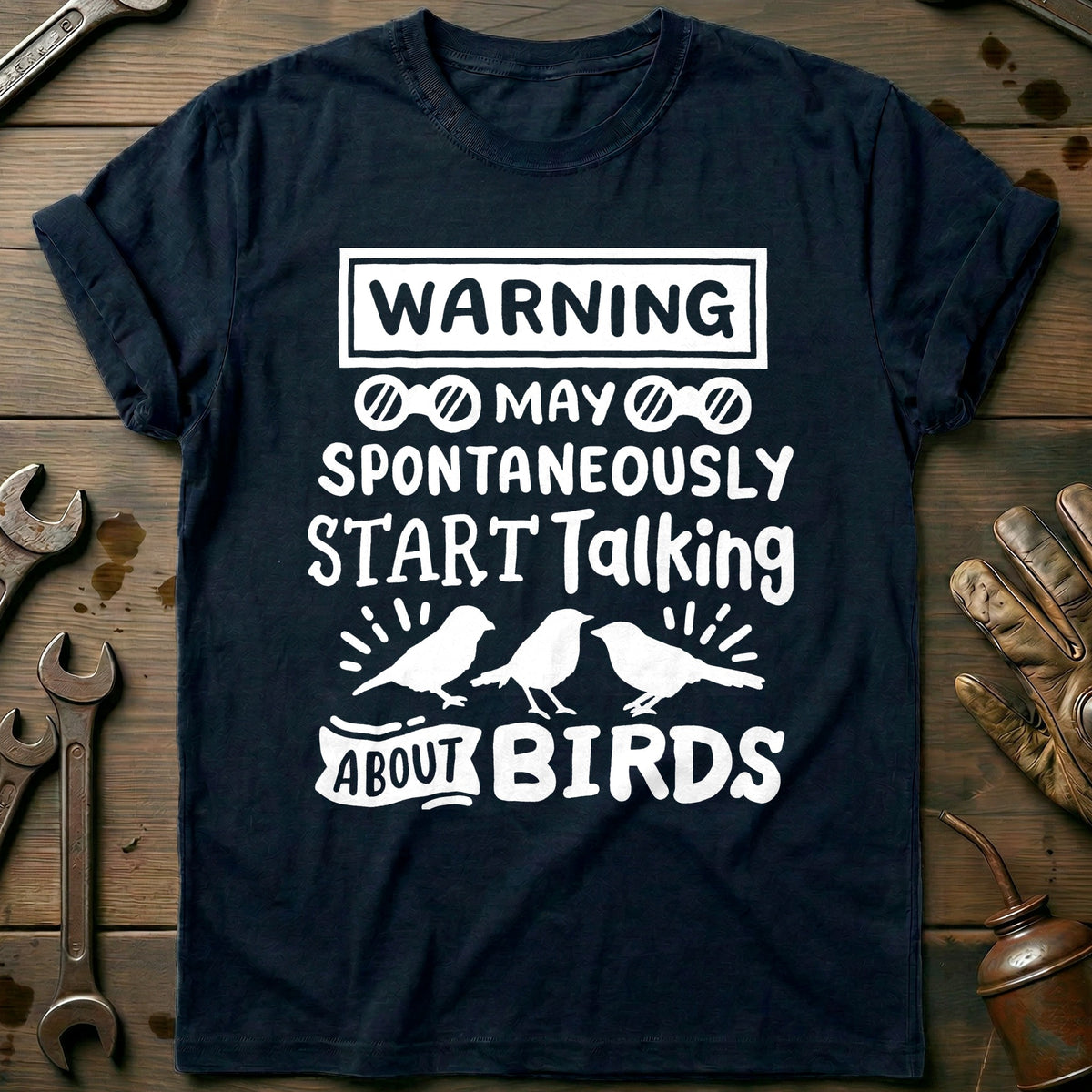 Navy - Warning 653 T Shirt