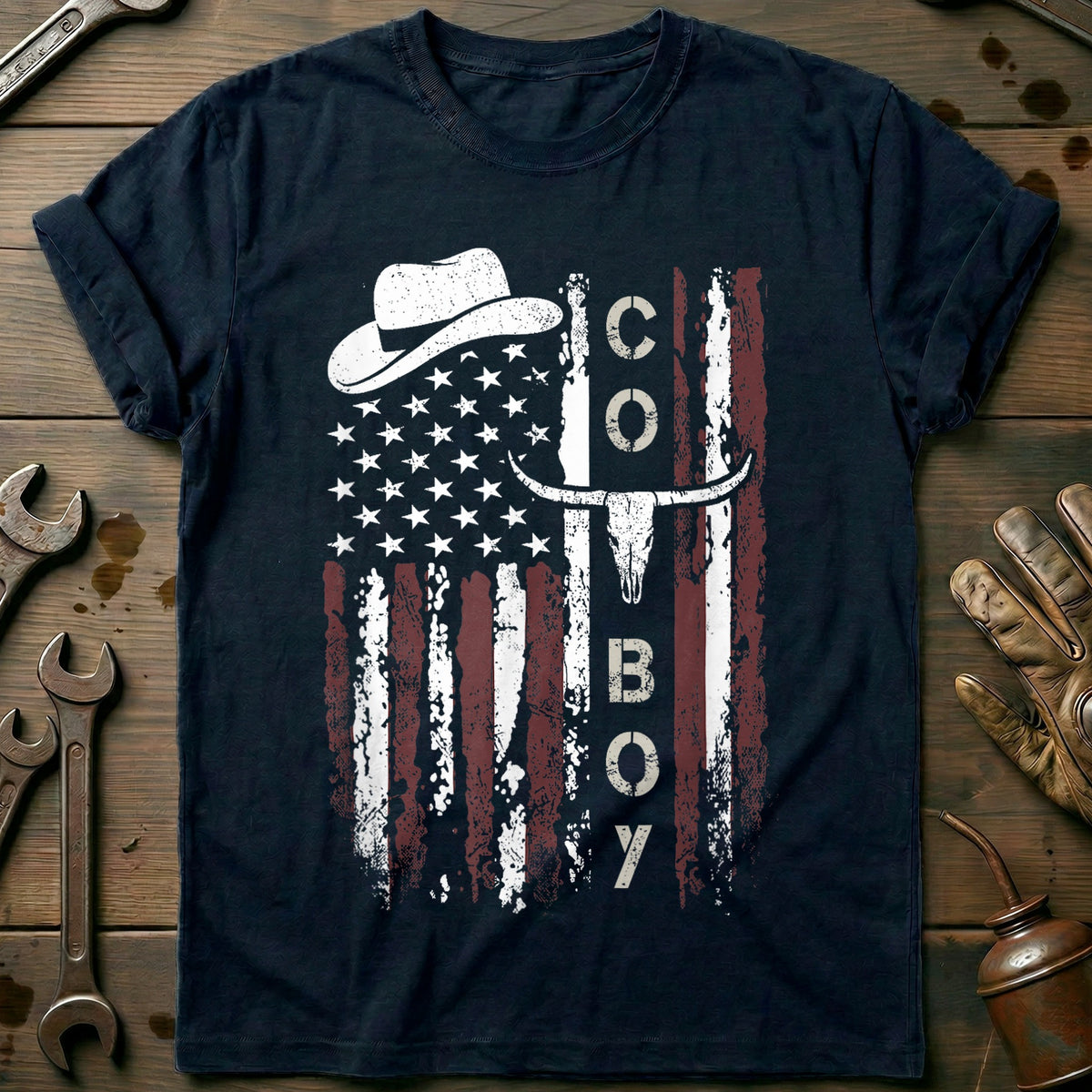 Navy - Western Country T-Shirt