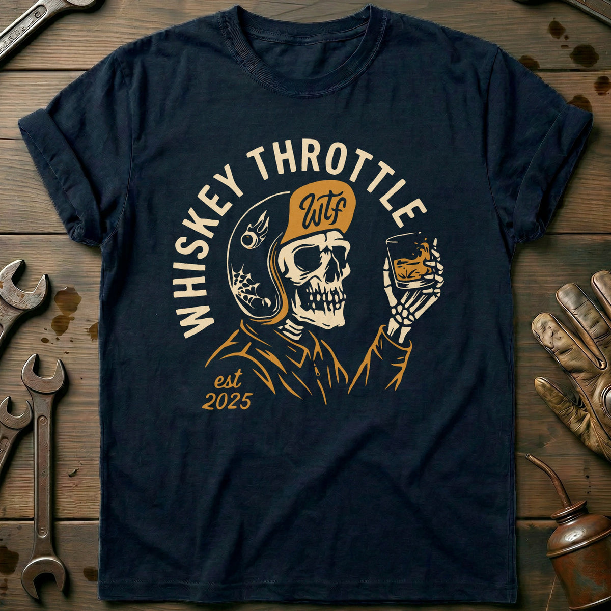 Navy - Whiskey Throttle 2 T Shirt