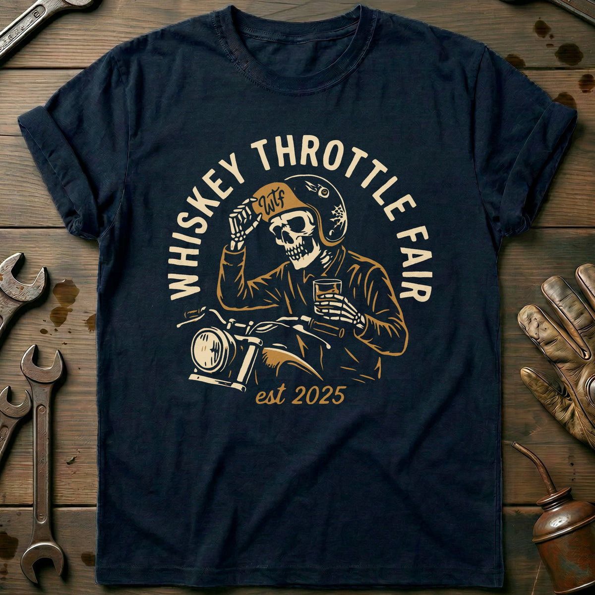 Navy - Whiskey Throttle 5 T Shirt