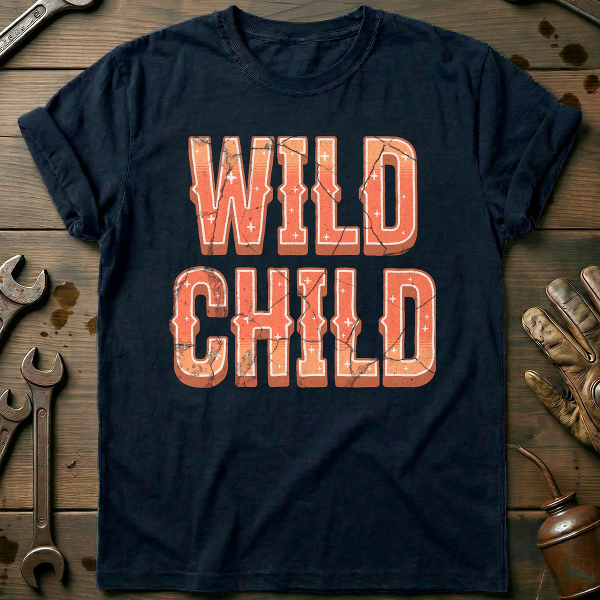 Navy - Wild Child - T-Shirt