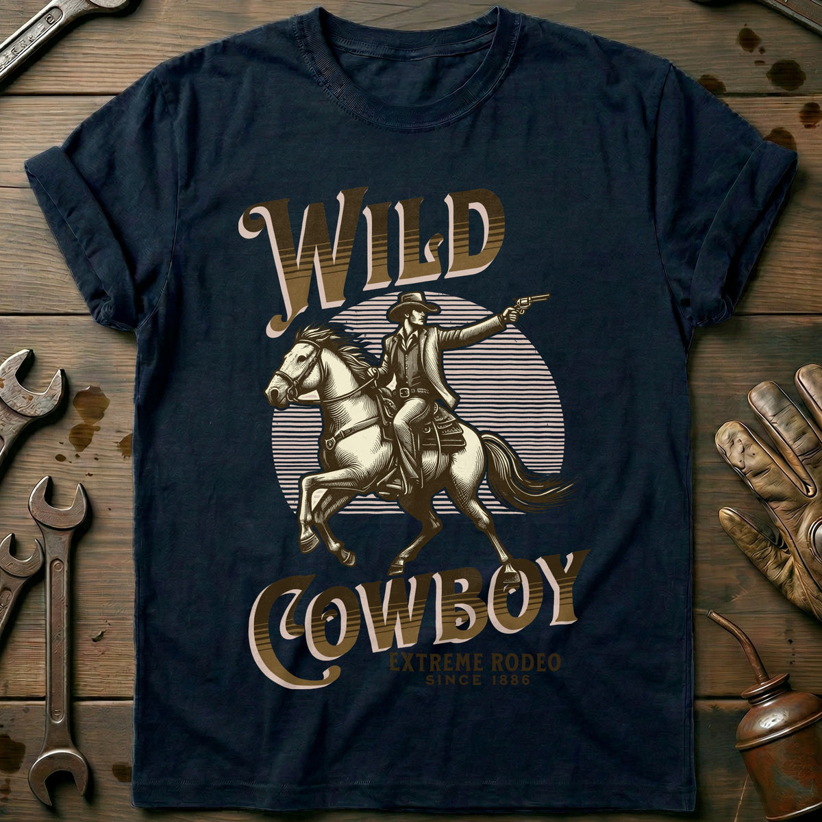 Navy - Wild Cowboy T-Shirt