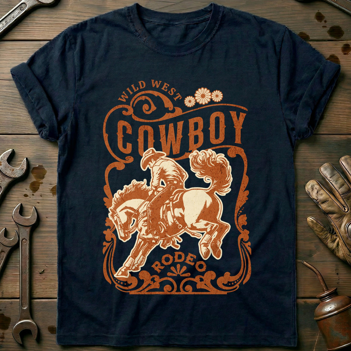Navy - Wild West Cowboy T-Shirt