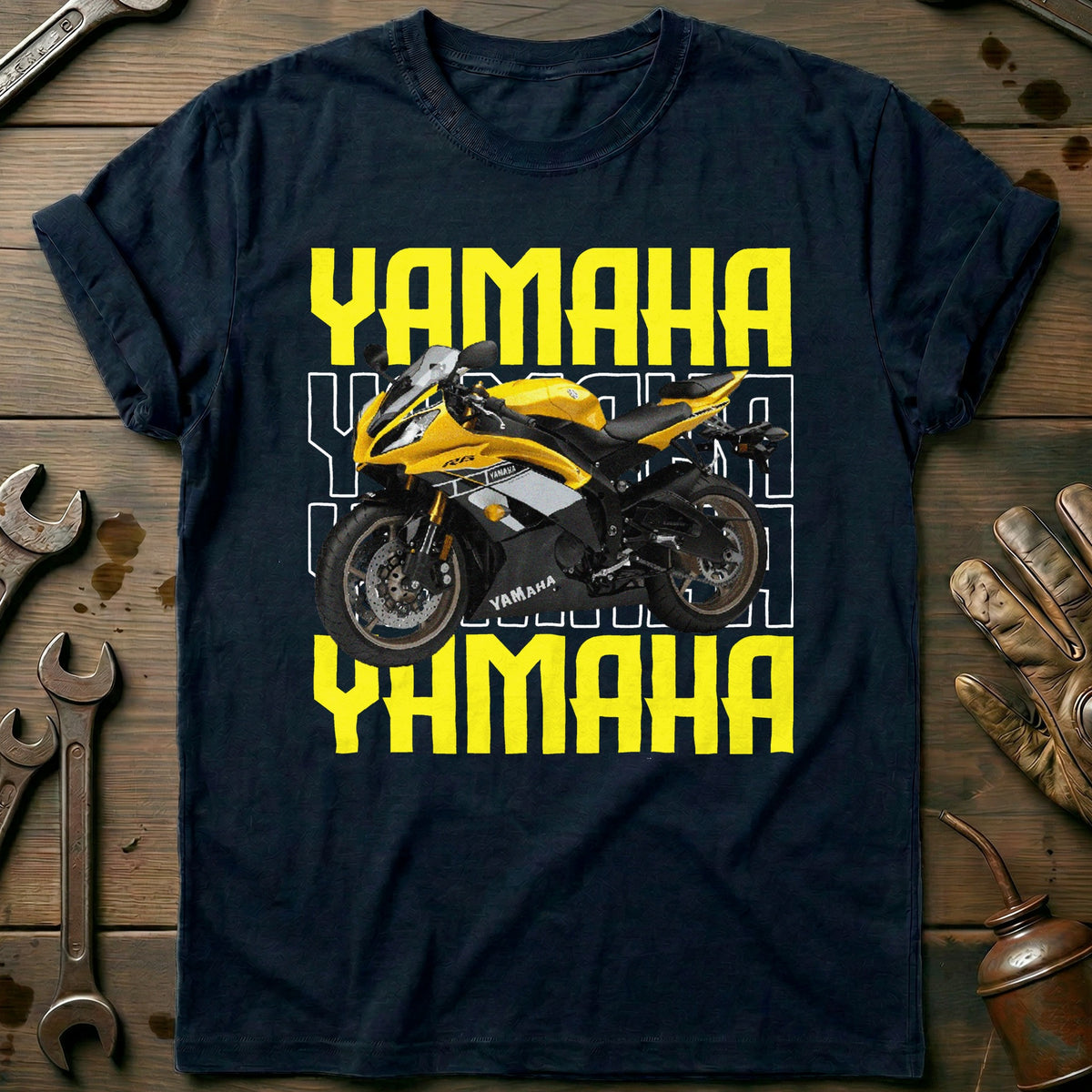 Navy - YAMAHA R6 YELLO 028 T Shirt