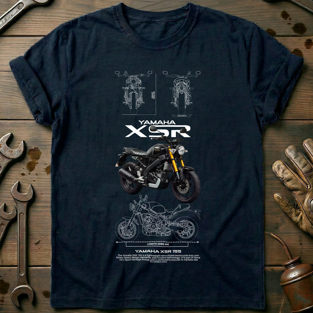 Navy - YAMAHA XSR T Shirt
