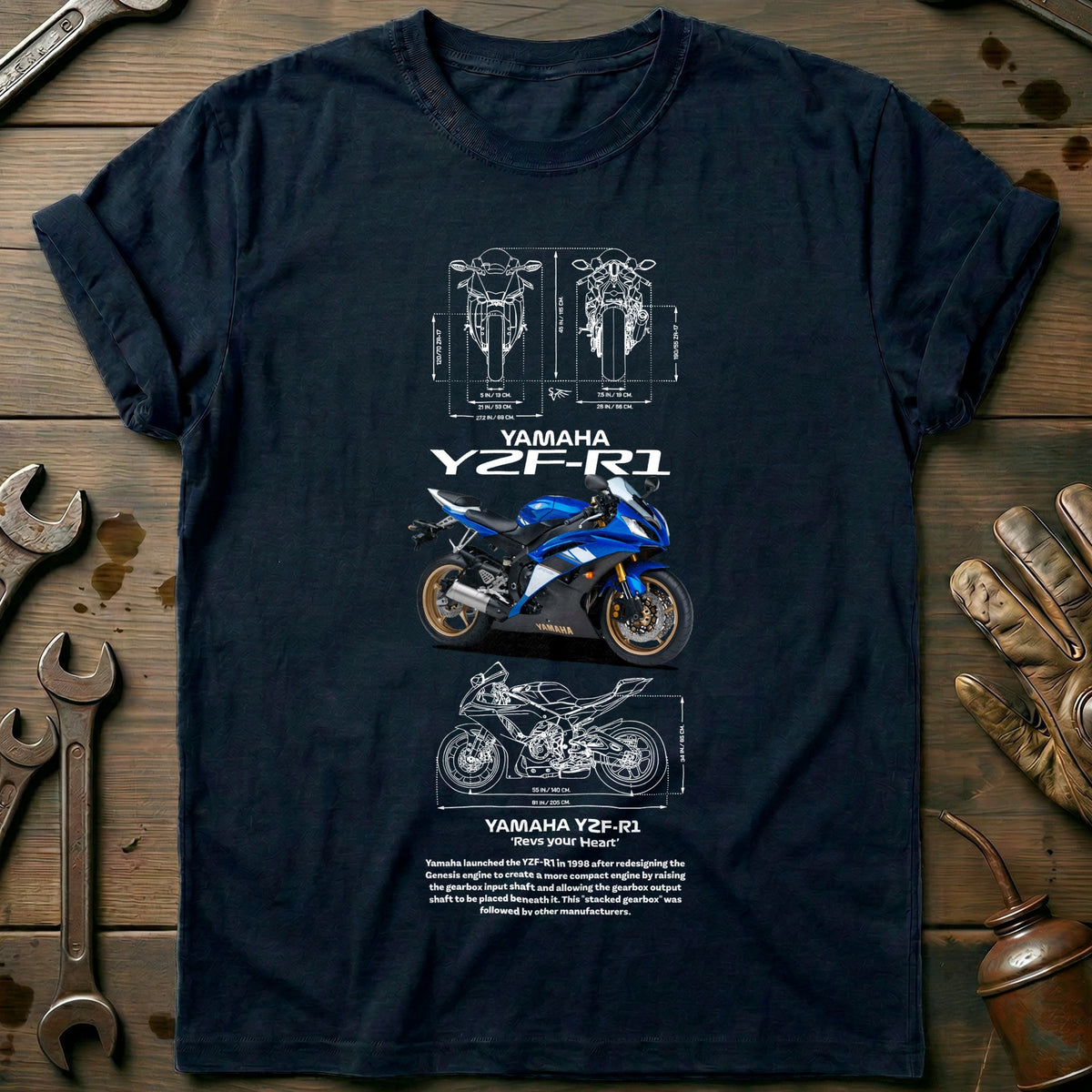 Navy - YAMAHA YZF-R1 azul 2 T Shirt