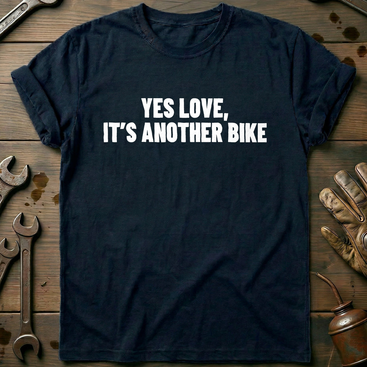 Navy - YES LOVE ANOTHER BIKE 026 T Shirt