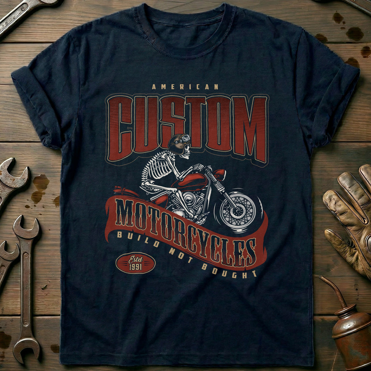 Navy - american custom vintage T Shirt