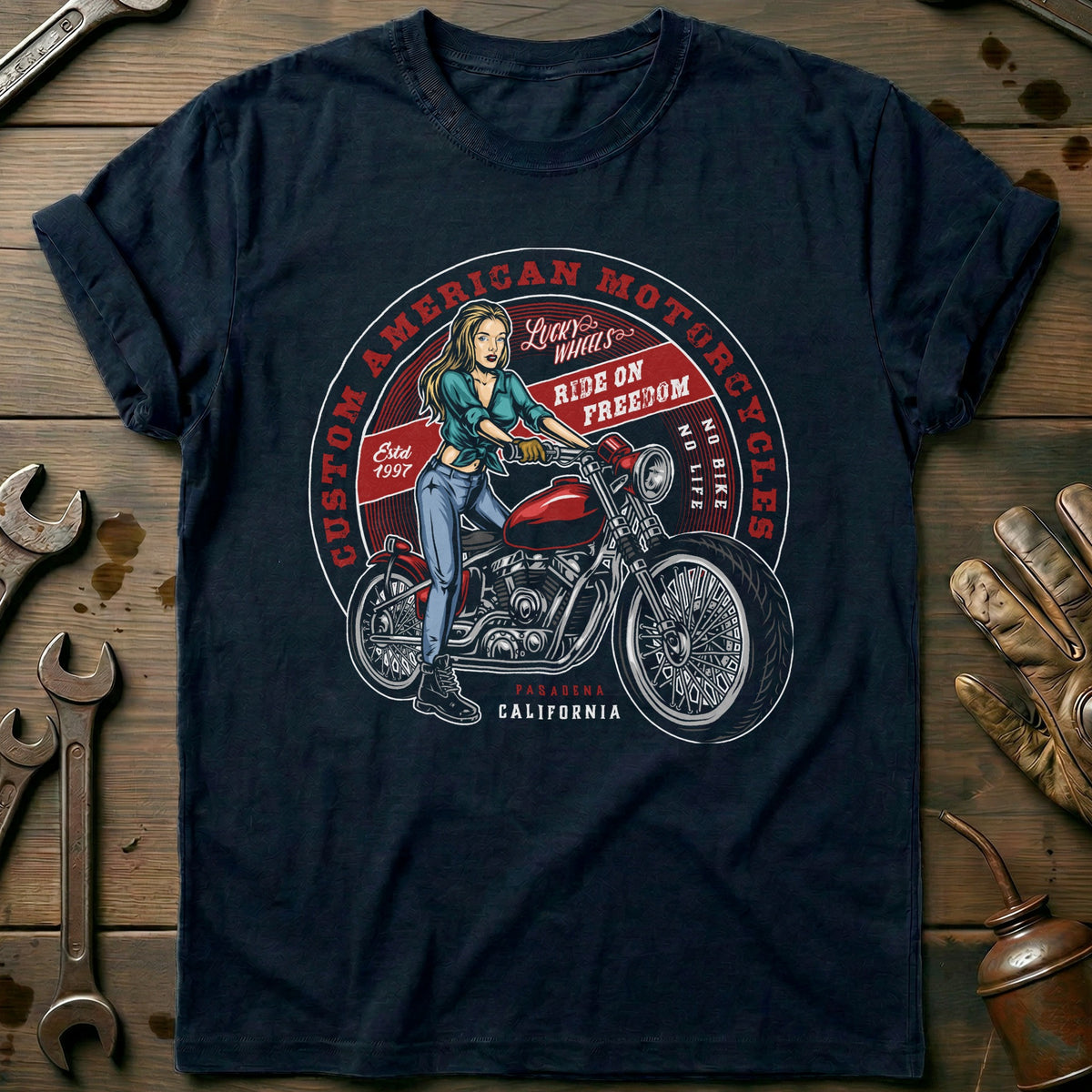 Navy - american motocycles vintage T Shirt