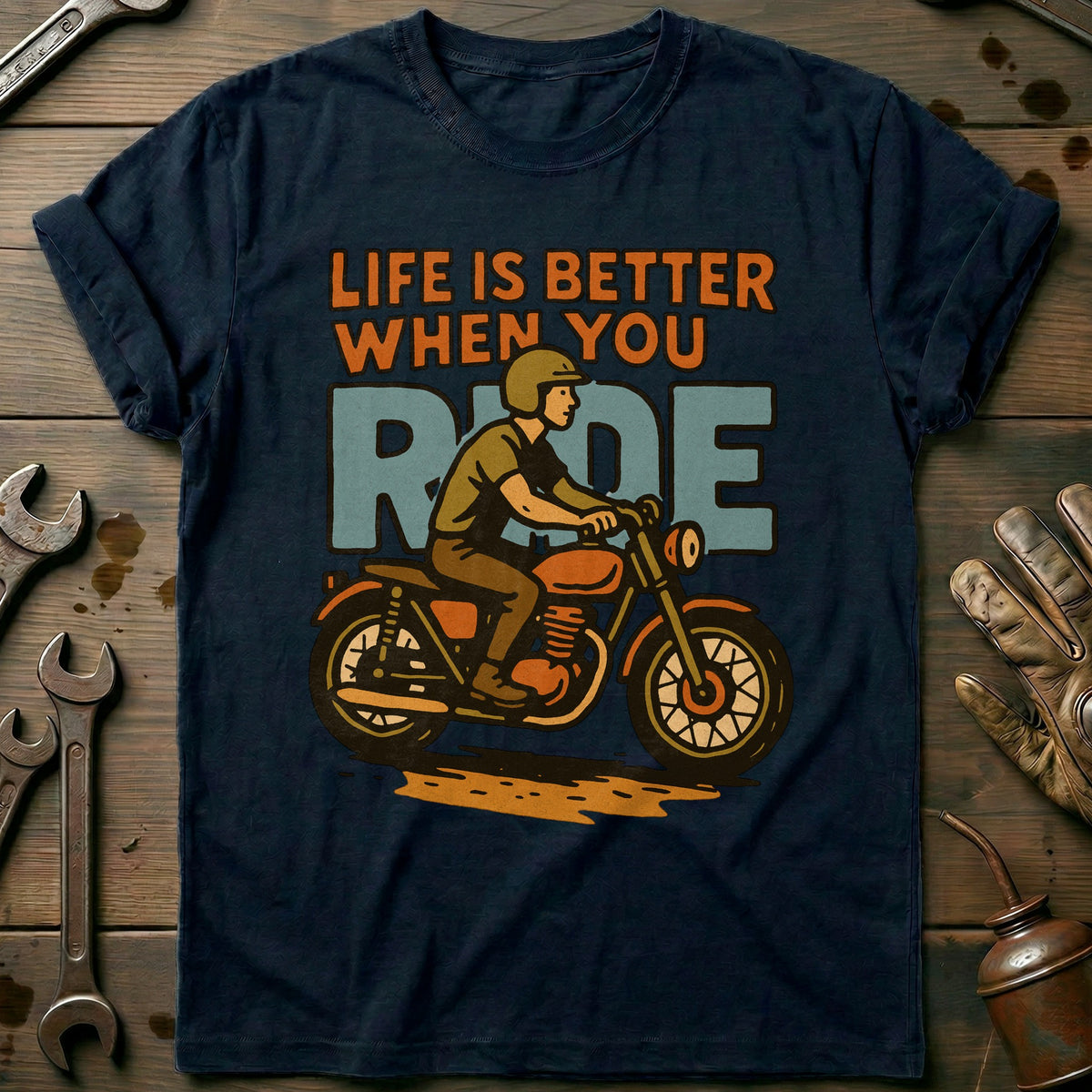 Navy - better when you ride 19 T Shirt