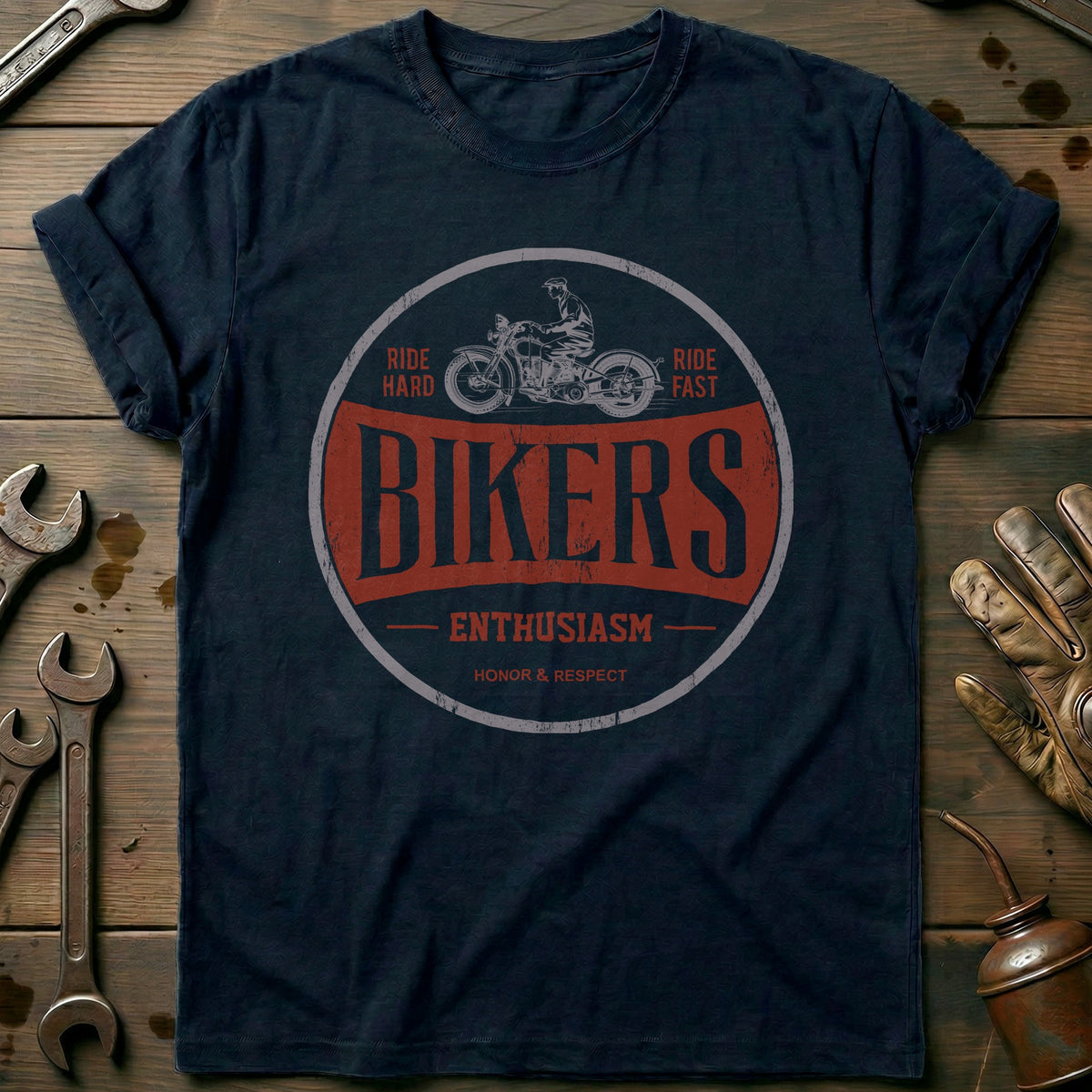 Navy - Bikers Enthusiasm T-Shirt