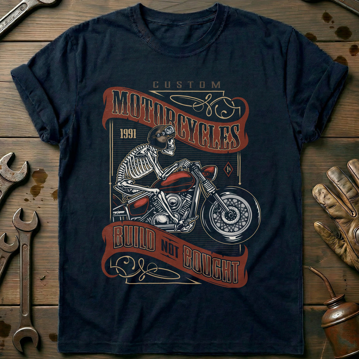 Navy - build not bought vintage T Shirt
