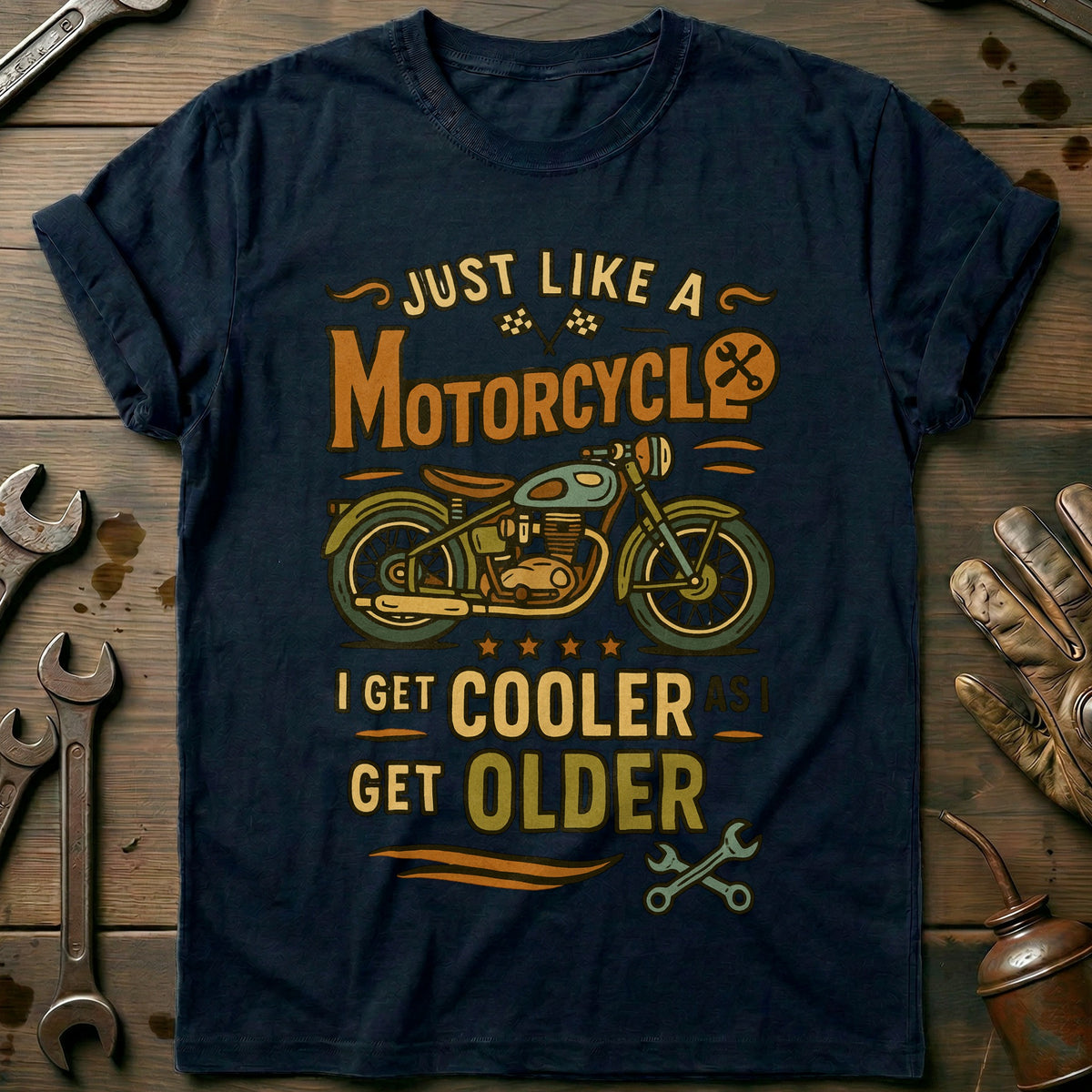 Navy - cooler vintage 23 motorcycle T Shirt