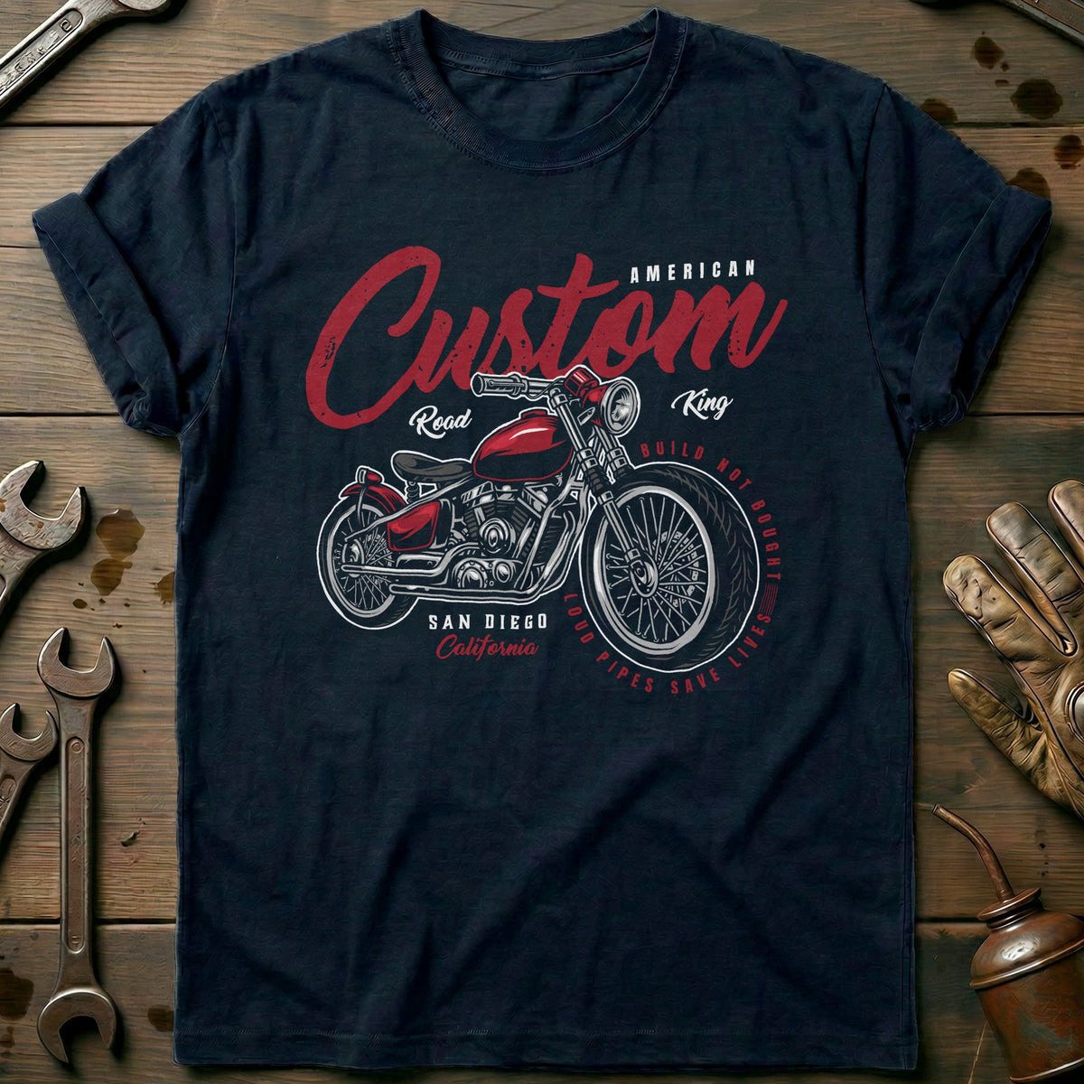 Navy - custom king vintage T Shirt