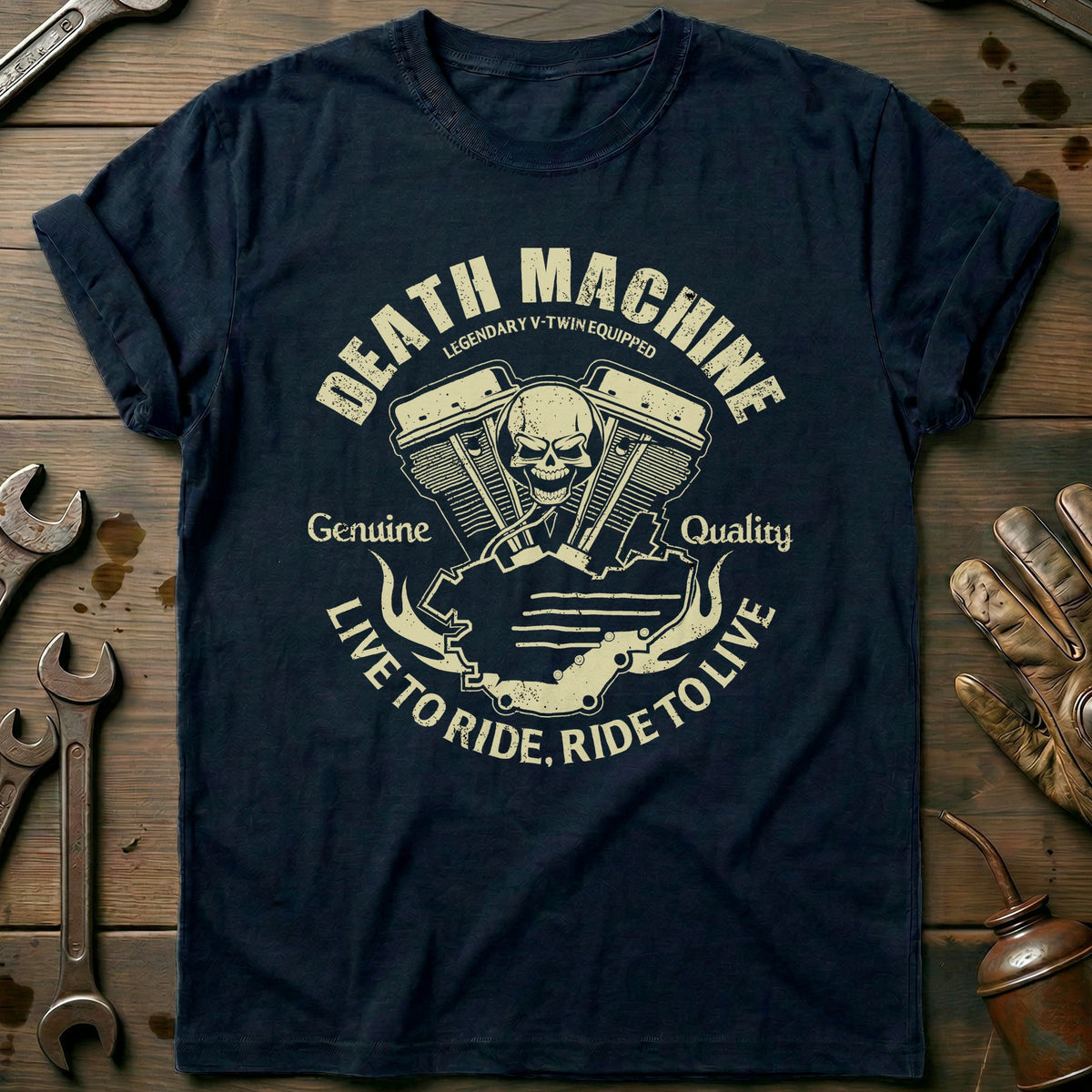 Navy - Death Machine 421 T Shirt