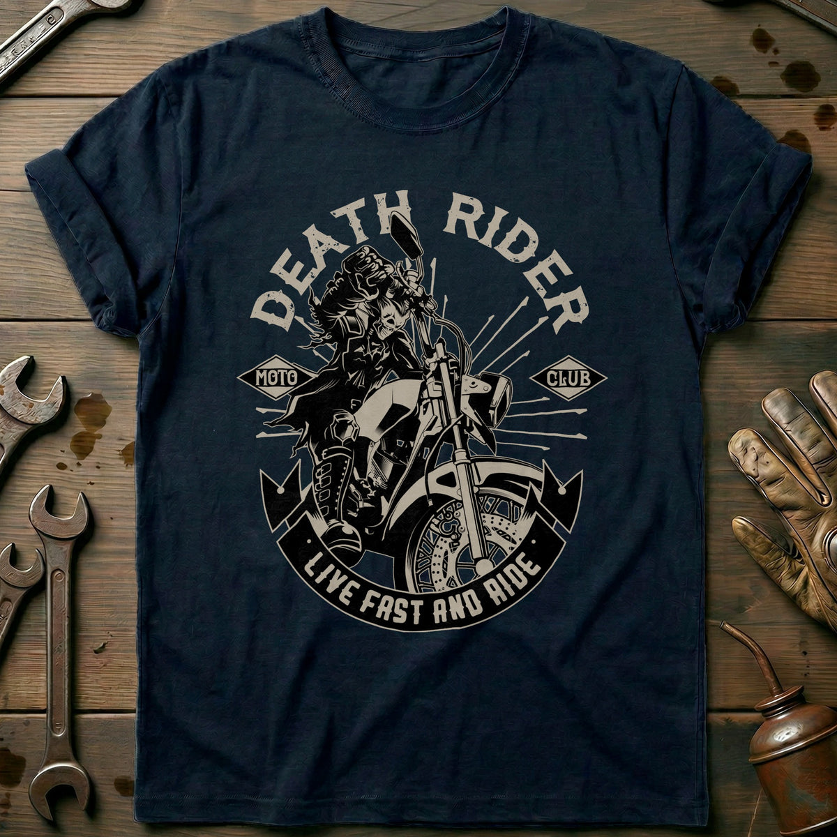 Navy - Death Rider T-Shirt