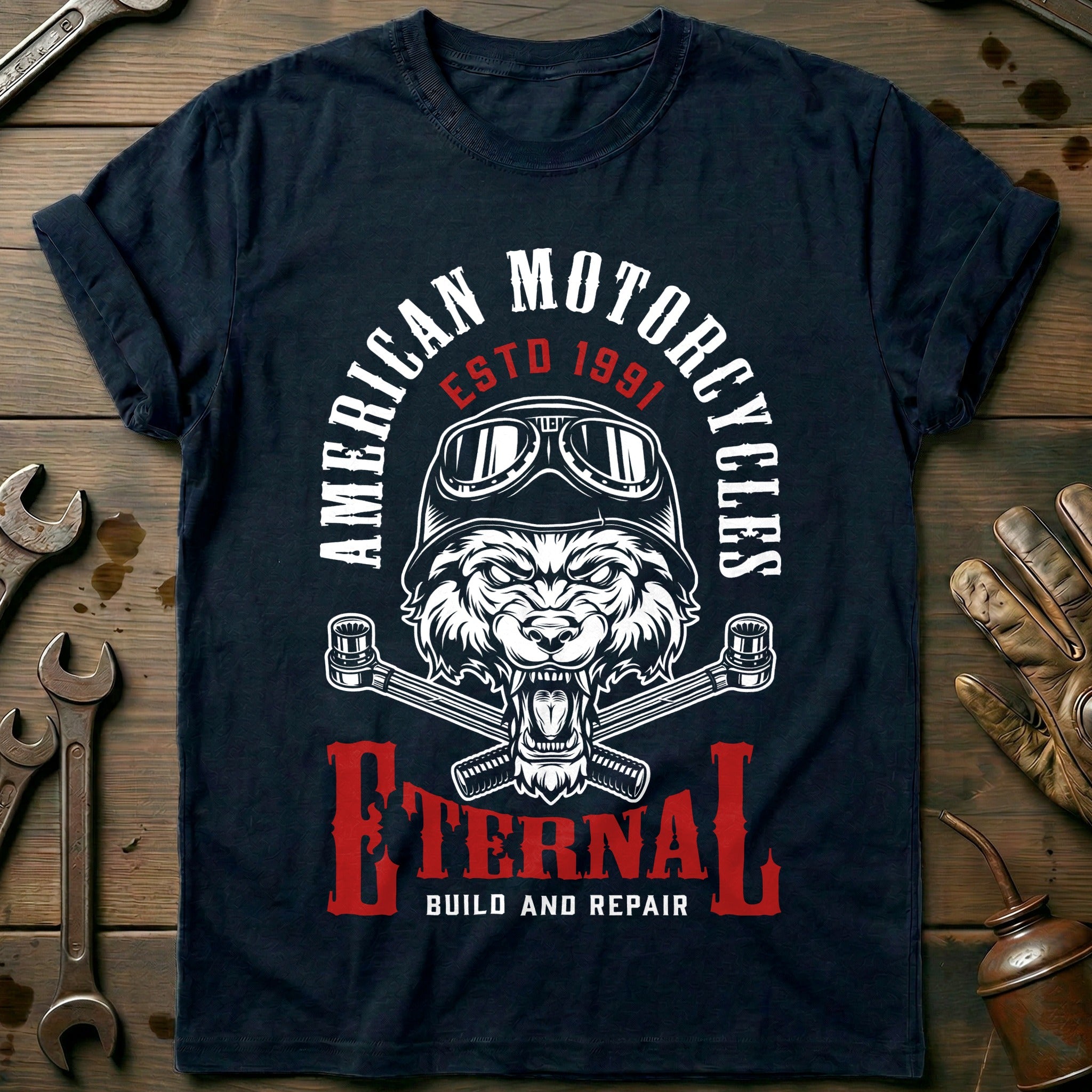 Navy - eternal motorcycle vintage T Shirt