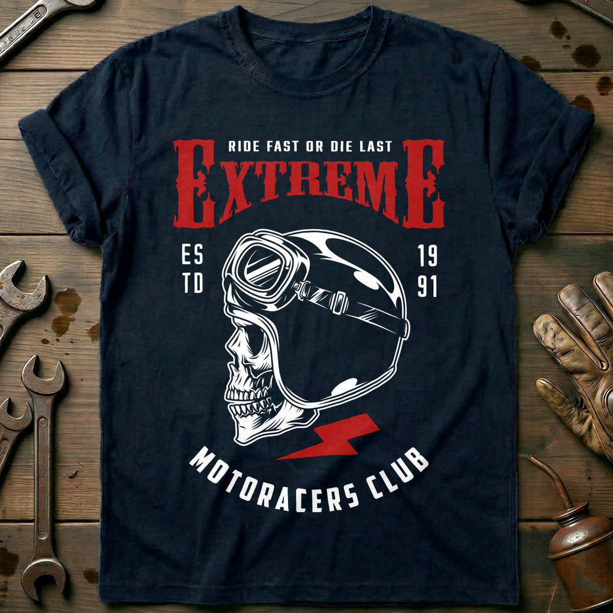 Navy - extreme racer vintage T Shirt