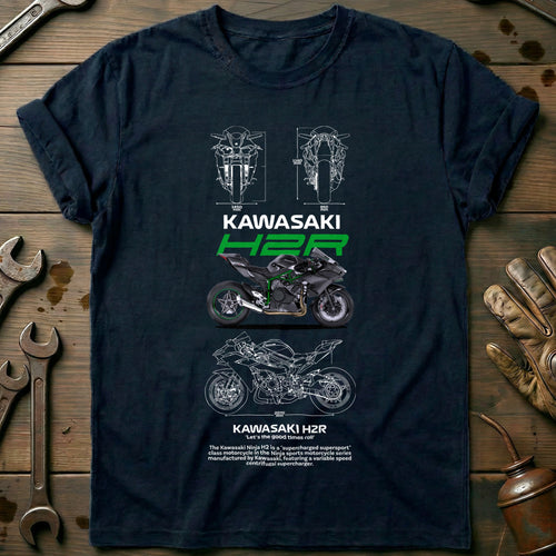 Navy - kawasaki h2r white T Shirt
