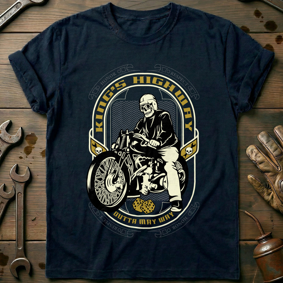 Navy - King Highway - T-Shirt