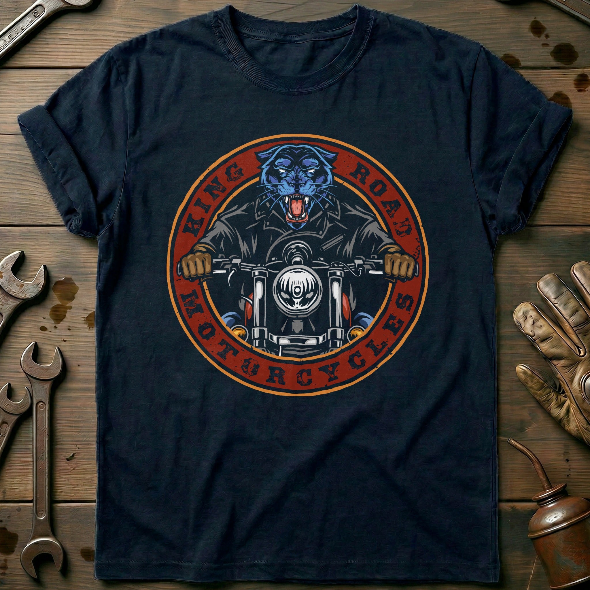 Navy - king road tiger vintage T Shirt