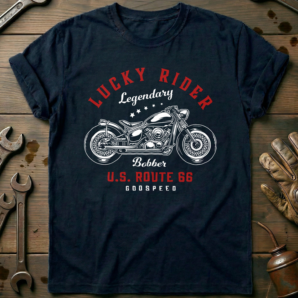 Navy - lucky rider vintage 2 T Shirt