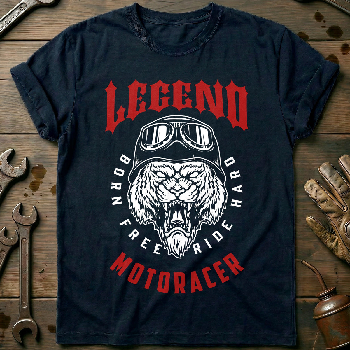 Navy - legend motoracer vintage T Shirt