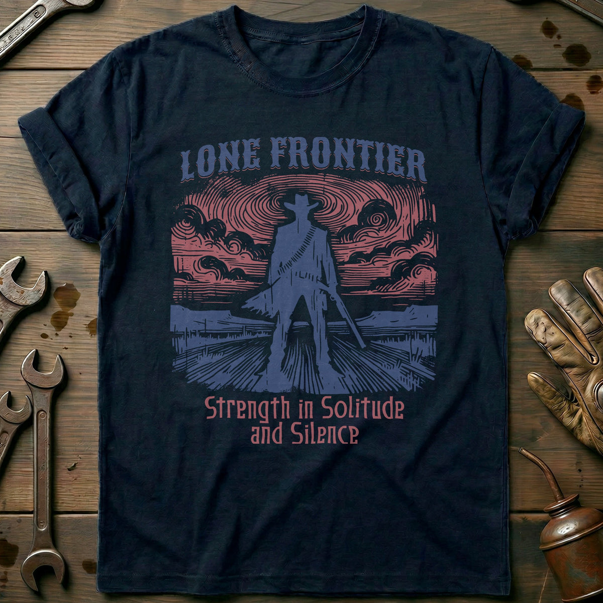 Navy - Lone Frontier - T-Shirt