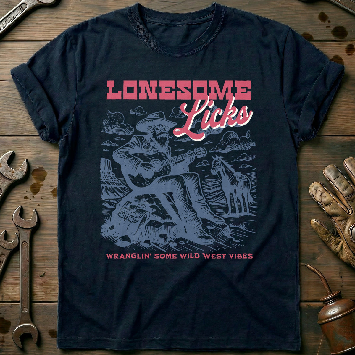 Navy - Lonesome Licks T-Shirt