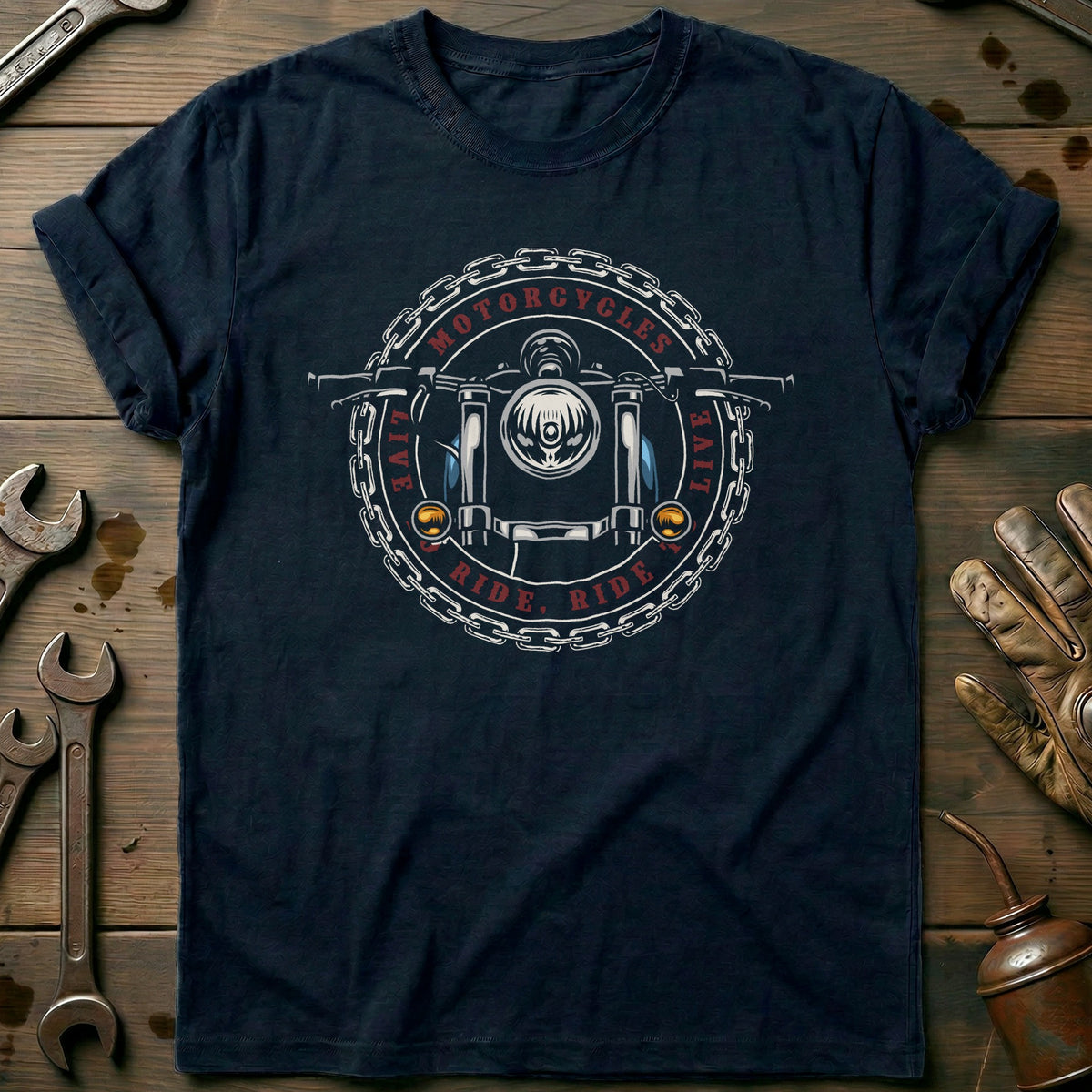 Navy - motorcycle ride vintage T Shirt