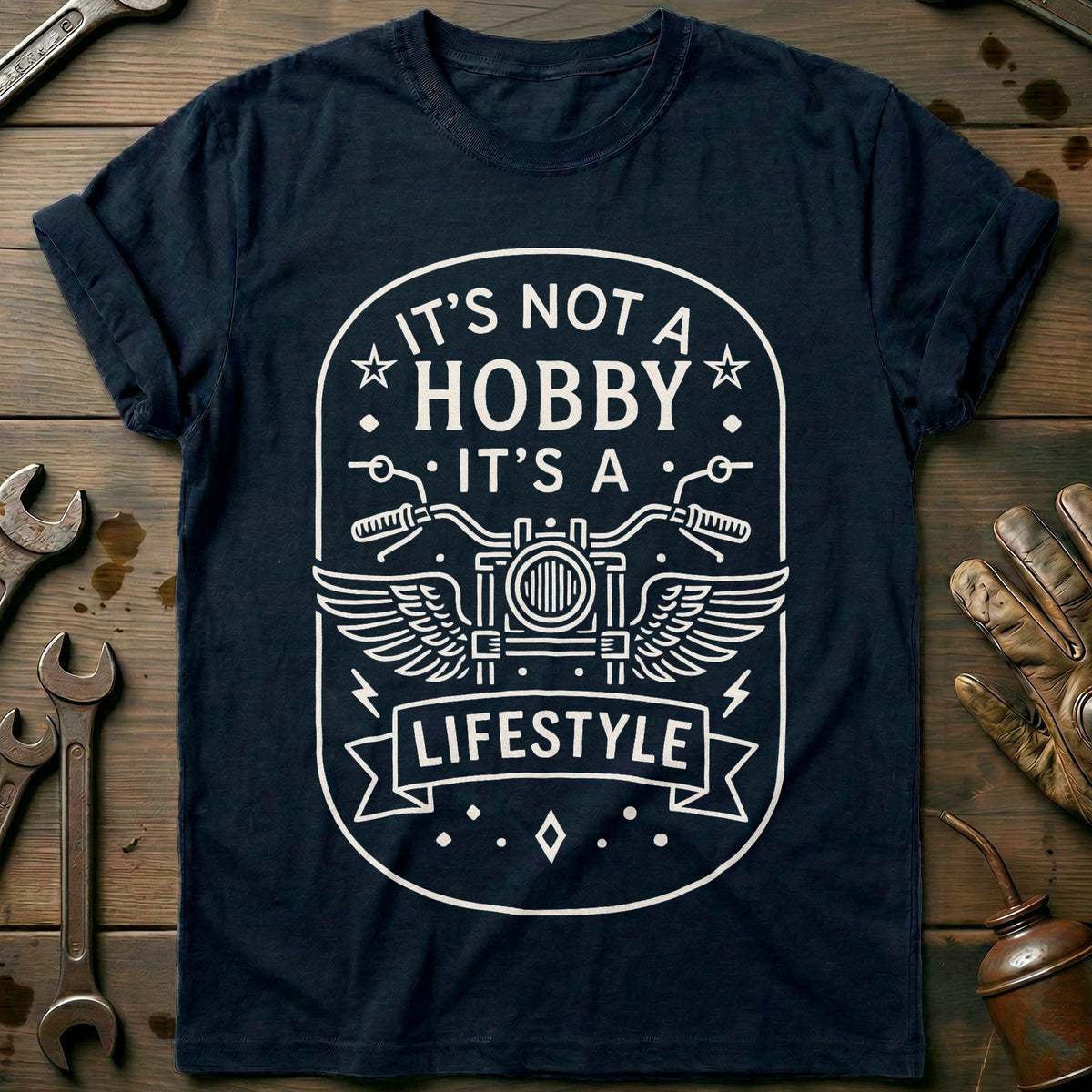 Navy - not a hobby 61 motorcycle T Shirt