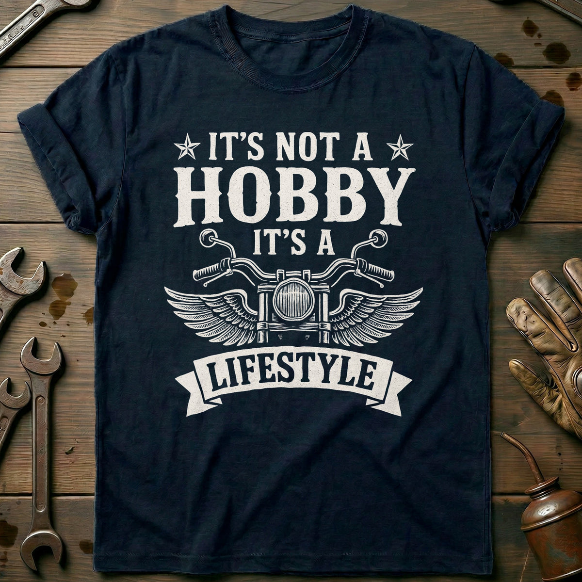 Navy - not a hobby motocycle T Shirt