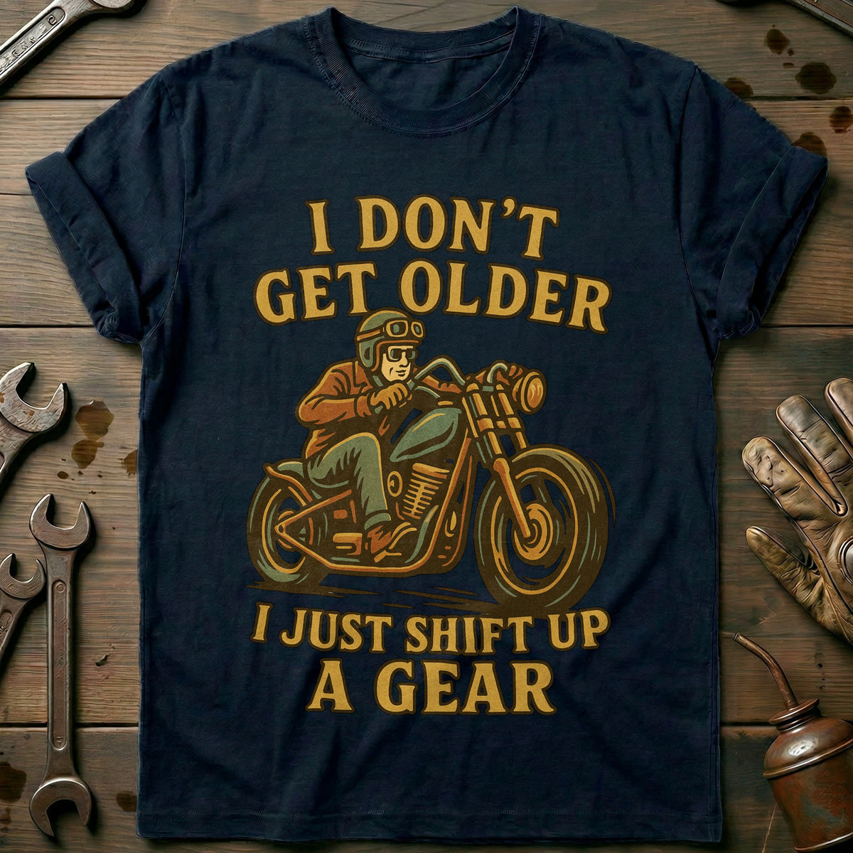 Navy - older shift a gear 33 T Shirt