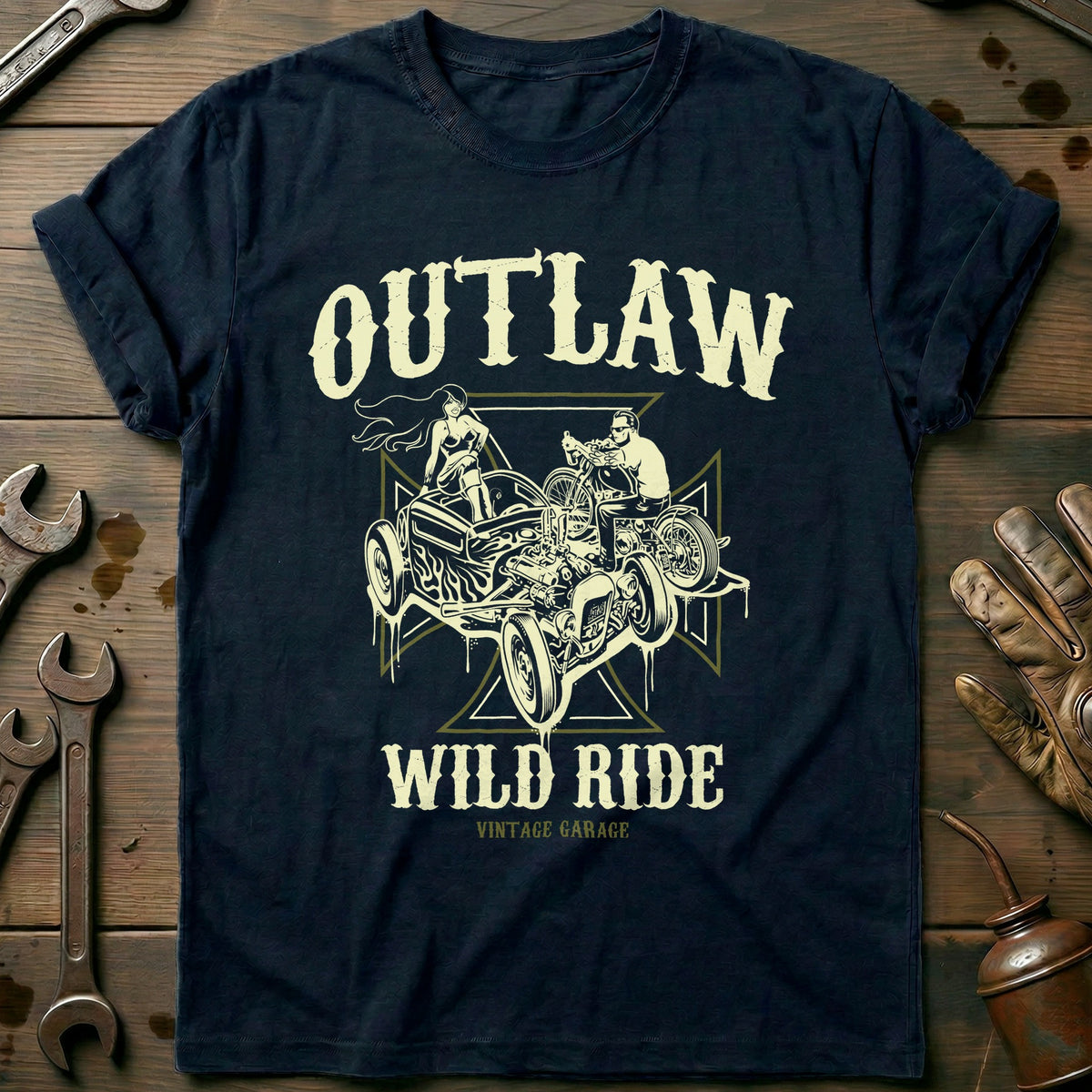 Navy - Outlaw Wild Ride T-Shirt