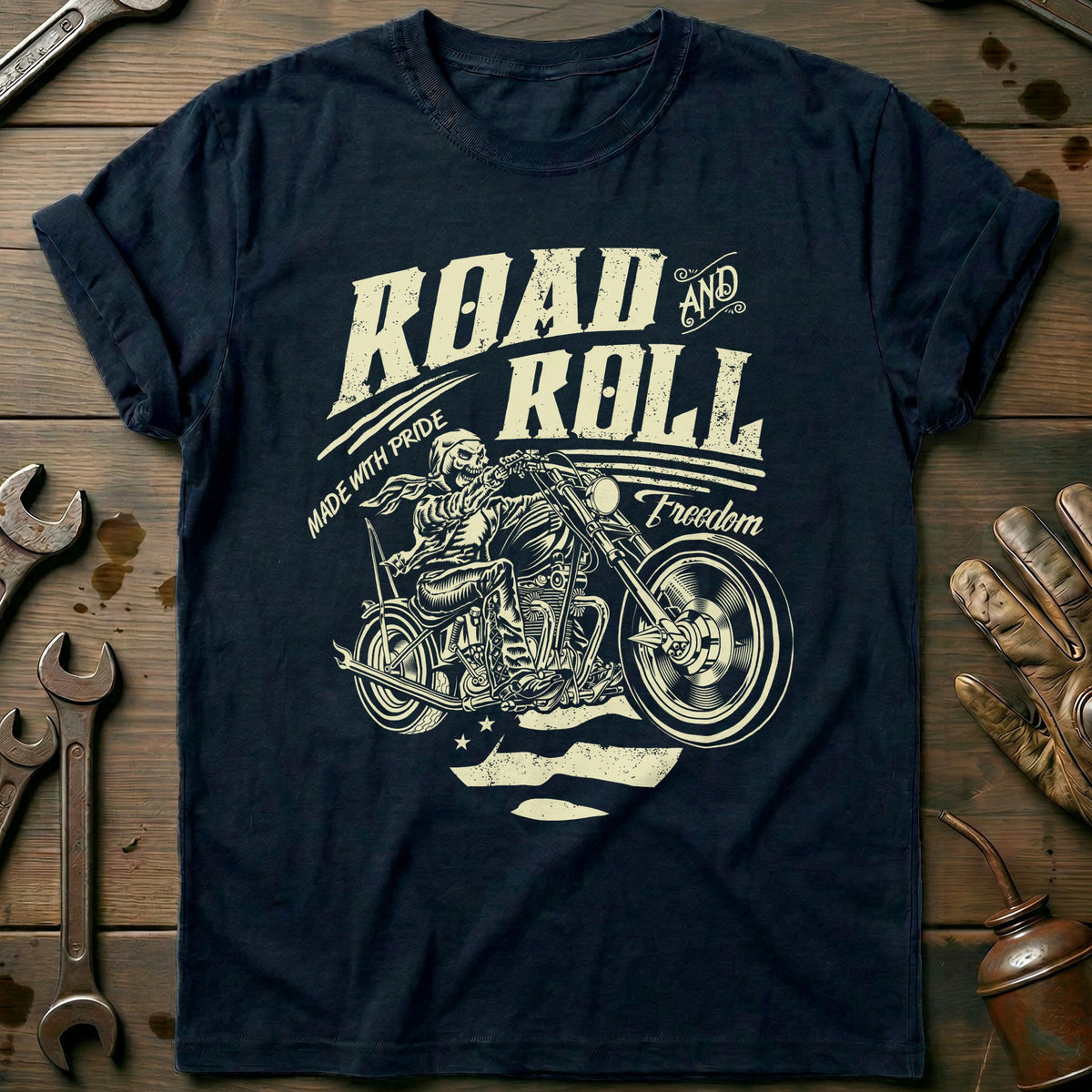 Navy - Road and Roll T-Shirt