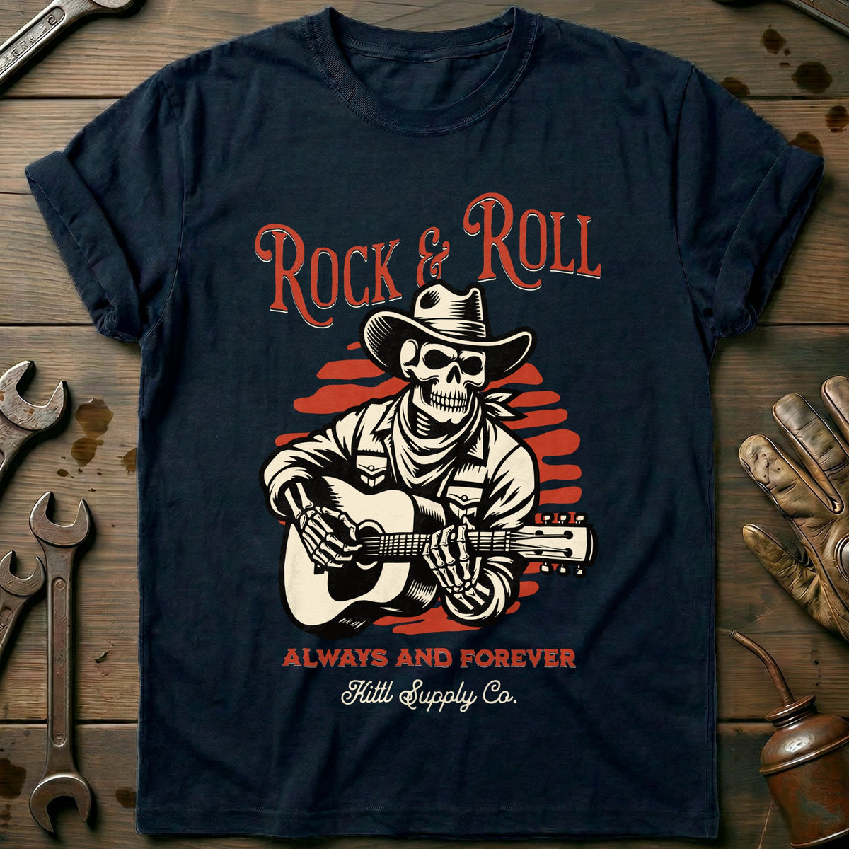 Navy - Rock Roll Cowboy T-Shirt