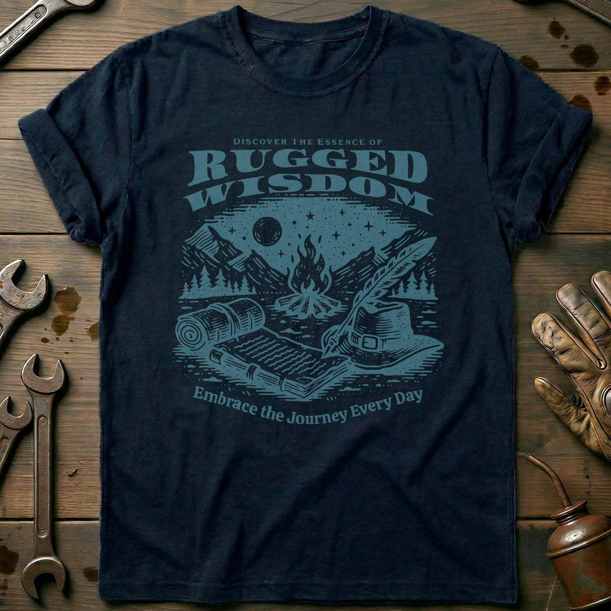 Navy - Rugged Wisdom – T-Shirt
