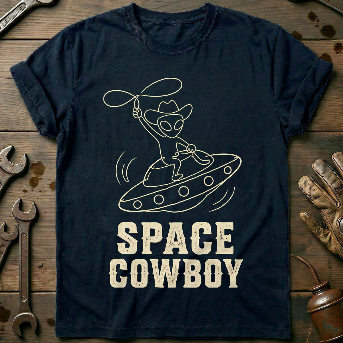 Navy - Space Cowboy - T-Shirt