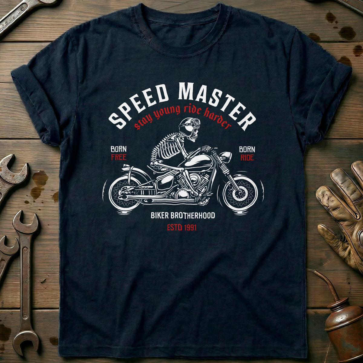 Navy - speed master vintage T Shirt
