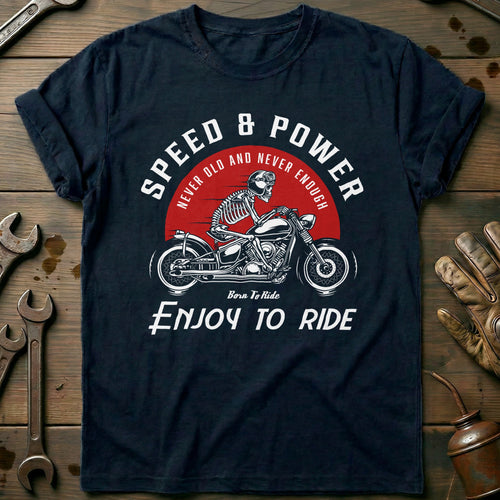 Navy - speed power vintage T Shirt